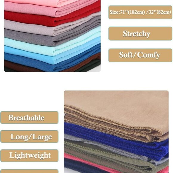 Head Wraps for Black Women Polyester Large Hair Scarf Hijab Turban Headband - Picture 3 of 6